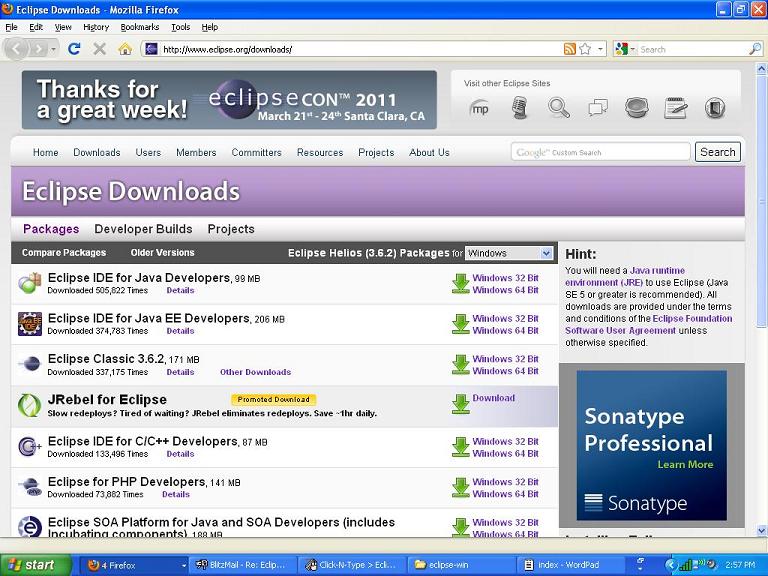 download eclipse for windows 7